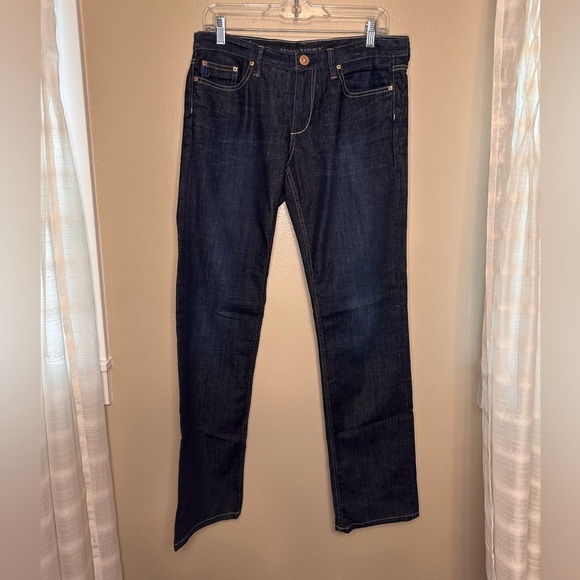Banana Republic Women’s Straight Dark Wash Jeans Size 30 Blue - Picture 1 of 5